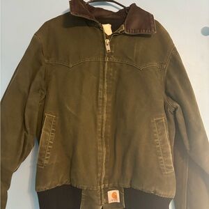 Carhartt Vintage Olive Green Jacket with Corduroy Collar